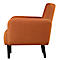 Meet® by Paperflow LISBOA fauteuil, bekleding van bruine stof, onderstel zwart, B 710 x D 815 x H 830 mm