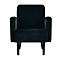 Meet® by Paperflow LISBOA fauteuil, bekleding zwart fluweel, onderstel zwart, B 710 x D 815 x H 830 mm