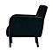Meet® by Paperflow LISBOA fauteuil, bekleding zwart fluweel, onderstel zwart, B 710 x D 815 x H 830 mm