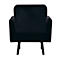 Meet® by Paperflow LISBOA fauteuil, bekleding zwart fluweel, onderstel zwart, B 710 x D 815 x H 830 mm