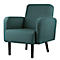 Meet® by Paperflow LISBOA fauteuil, groene stoffen bekleding, zwart onderstel, B 710 x D 815 x H 830 mm
