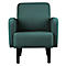 Meet® by Paperflow LISBOA fauteuil, groene stoffen bekleding, zwart onderstel, B 710 x D 815 x H 830 mm