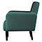 Meet® by Paperflow LISBOA fauteuil, groene stoffen bekleding, zwart onderstel, B 710 x D 815 x H 830 mm