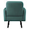 Meet® by Paperflow LISBOA fauteuil, groene stoffen bekleding, zwart onderstel, B 710 x D 815 x H 830 mm