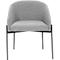 Meet® by Paperflow MILO fauteuil, gestoffeerd, B 470 x D 450 x H 450 mm, stof en staal, grijs/matzwart