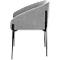 Meet® by Paperflow MILO fauteuil, gestoffeerd, B 470 x D 450 x H 450 mm, stof en staal, grijs/matzwart