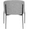 Meet® by Paperflow MILO fauteuil, gestoffeerd, B 470 x D 450 x H 450 mm, stof en staal, grijs/matzwart