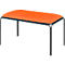 Meet by Paperflow Sitzbank Bistro, Stahl mit Kunstlederbezug, Sitzhöhe 495 mm, B 900 x T 420 x H 495 mm, 2 Stück, schwarz/rost
