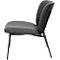 Meet® by Paperflow TWIST fauteuil, gestoffeerd, B 600 x D 530 x H 420 mm, stof en staal, antraciet/matzwart