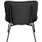 Meet® by Paperflow TWIST fauteuil, gestoffeerd, B 600 x D 530 x H 420 mm, stof en staal, antraciet/matzwart