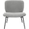 Meet® by Paperflow TWIST fauteuil, gestoffeerd, B 600 x D 530 x H 420 mm, stof en staal, grijs/matzwart