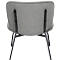 Meet® by Paperflow TWIST fauteuil, gestoffeerd, B 600 x D 530 x H 420 mm, stof en staal, grijs/matzwart