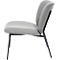 Meet® by Paperflow TWIST fauteuil, gestoffeerd, B 600 x D 530 x H 420 mm, stof en staal, grijs/matzwart