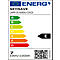 Energielabel voor een bureaulamp. Energie-efficiëntieklasse E. 7 kWh/1000h.