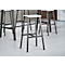 Meeting Point barkruk, industrieel ontwerp, wit, poten van ruw staal, zithoogte 770 mm, 2 stuks