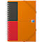 Meetingbook Oxford International, DIN B5, blanc-linéaire, 80 feuilles, reliure spirale, Optik Paper, orange/rouge/noir