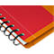 Meetingbook Oxford International, DIN B5, blanc-linéaire, 80 feuilles, reliure spirale, Optik Paper, orange/rouge/noir