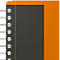 Meetingbook Oxford International, DIN B5, blanc-linéaire, 80 feuilles, reliure spirale, Optik Paper, orange/rouge/noir