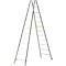 MEHRSI®-dubbele trapladder met treden, 12 treden