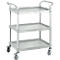 Mehrzweck-Tischwagen, Außenmaße: L 850 x B 480 x H 1000 mm, 3 Etagen, 3 Etagen, lichtgrau
