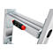 Mehrzweckleiter Hailo S110 Pro, 2-teilig, 2 x 12 Sprossen, Drehstufen-System, Bodenausgleich, bis 150 kg, Aluminium und Kunststoff, silber