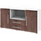 Mehrzweckschrank TEQSTYLE, B 1400 x T 419 x H 740 mm, Oxido/weiß