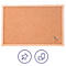 Memoboard kurk, kurkbord, frame naturel, 800 x 600 mm, bruin