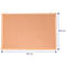 Memoboard liège, tableau en liège, cadre naturel, 800 x 600 mm, brun