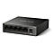 Schwarzer Mercusys 5-Port Gigabit Desktop Switch mit fünf LAN-Anschlüssen und einer grünen Power-LED.