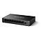 Schwarzer 8-Port Gigabit Desktop Switch von Mercusys mit Anschlüssen und grüner Status-LED.