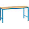 Mesa básica Manuflex UNIVERSAL especial, 1750 x 1000 mm, multiplex natural, azul luminoso