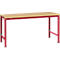 Mesa básica Manuflex UNIVERSAL especial, 1750 x 1000 mm, multiplex natural, rojo rubí