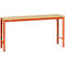 Mesa básica Manuflex UNIVERSAL especial, 1750 x 800 mm, multiplex natural, rojo anaranjado