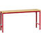 Mesa básica Manuflex UNIVERSAL especial, 1750 x 800 mm, multiplex natural, rojo rubí