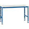 Mesa básica Manuflex UNIVERSAL estándar, tablero melamina, 1500x800, azul brillante
