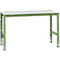 Mesa básica Manuflex UNIVERSAL estándar, tablero melamina, 1500x800, verde reseda