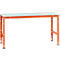 Mesa básica Manuflex UNIVERSAL estándar, tablero melamina, 1750x800, rojo anaranjado