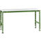 Mesa básica Manuflex UNIVERSAL estándar, tablero plástico, 1750x800, verde reseda