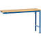 Mesa de extensión Manuflex UNIVERSAL especial, 1500 x 800 mm, multiplex natural, azul brillante