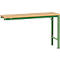 Mesa de extensión Manuflex UNIVERSAL especial, 1500 x 800 mm, multiplex natural, verde reseda