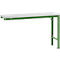 Mesa de extensión Manuflex UNIVERSAL especial, 1500 x 800 mm, plástico gris luminoso, verde reseda