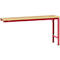 Mesa de extensión Manuflex UNIVERSAL especial, 1750 x 800 mm, multiplex natural, rojo rubí