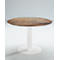 Mesa de reuniones Paperflow, hasta 4 personas, círculo, base de plato, Ø 1150 x H 750 mm, roble vintage/blanco