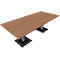 Mesa de reuniones QUANDOS BOX, rectangular W 2200 x D 1000 x H 720-820 mm, madera de cerezo Romana 