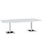 Mesa de reuniones Quandos, forma de barca, An 2400 x P 1200 mm, blanco