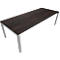 Mesa de reuniones SOLUS PLAY, 4 patas, ajustable en altura, An 2400 x P 1000 mm, roble oscuro