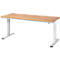 Mesa de taller serie adlatus 300, tablero de haya maciza, An 2000 x P 800 x Al 720 - 1120 mm