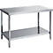 Mesa de trabajo de acero inoxidable, L 1600 x W 600 x H 850 mm, con estante bajo