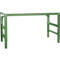 Mesa de trabajo Ergo, electrohidráulica, tablero acabado PVC, 1250 x 800 mm, verde reseda