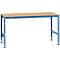 Mesa de trabajo Manuflex UNIVERSAL estándar, 1750 x 1000 mm, multiplex natural, azul brillante